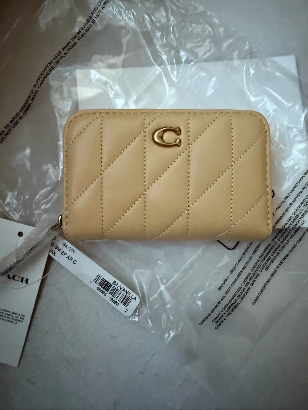 Coach card case vanilla